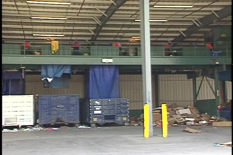 PAPER RECYCLING PLATFORM Stock Footage 1052442