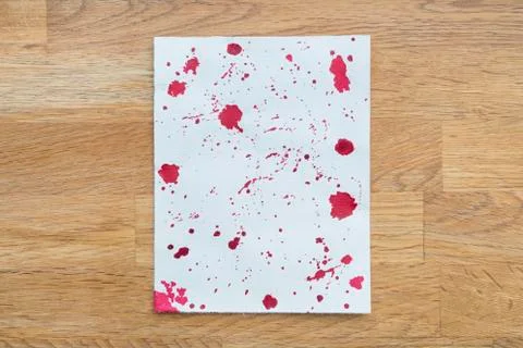 Paper with red ink Foto stock