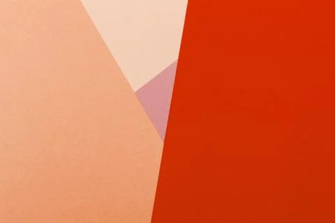 Paper red, orange, pastel empty background, geometrically located. Color blan Stock Illustration