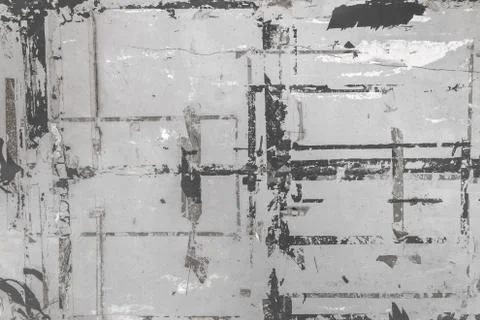 Paper remaining on the wall Stock Photos