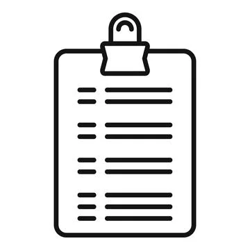 Paper report icon outline vector. Business document イラスト素材