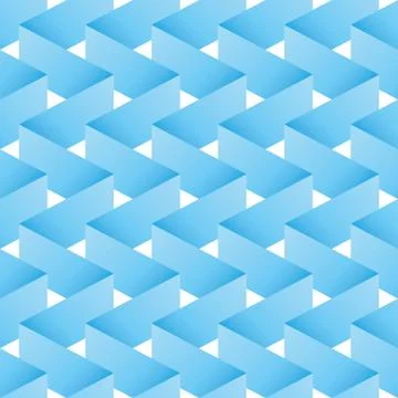 Paper ribbon seamless pattern. Blue vector illustration Stock Illustration