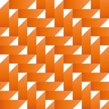 Paper ribbon seamless pattern. Orange vector illustration Stock Illustration