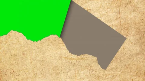 Paper ripped effect - animation  green screen Video stock 33650045