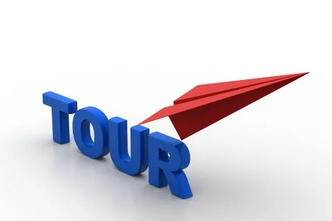 Paper rocket in tour concept Free Stock Illustration