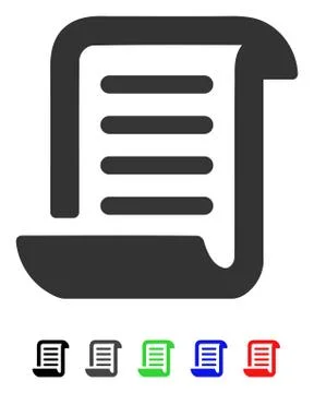 Paper Roll Flat Icon Stockillustratie
