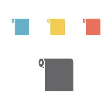 Paper roll icon. Logo design. Vector icon. Stock Illustration