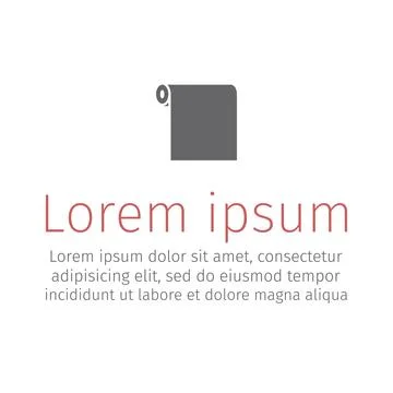Paper roll icon. Logo design. Vector icon. Stock Illustration