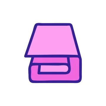 Paper roll icon vector outline illustration Stock Illustration