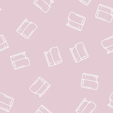Paper roll line seamless pattern Stock Illustration