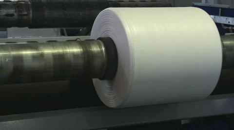 Paper roll for a printing press Stock Footage 44119554