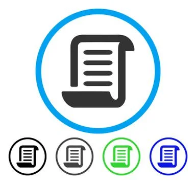 Paper Roll Rounded Vector Icon イラスト素材