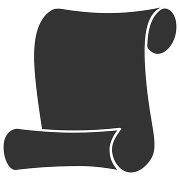 Paper Roll Vector Icon Flat Illustration Stock Illustration