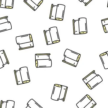 Paper roll vector seamless pattern 스톡 일러스트