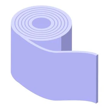 Paper rolling icon, isometric style 스톡 일러스트