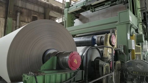 Paper rolling machine Stock Footage 62944664