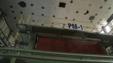 Paper rolling machine Stock Footage 72857192