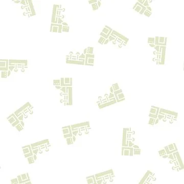 Paper rolling system glyph seamless pattern Stock Illustration