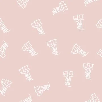 Paper rolling system line seamless pattern Stock Illustration
