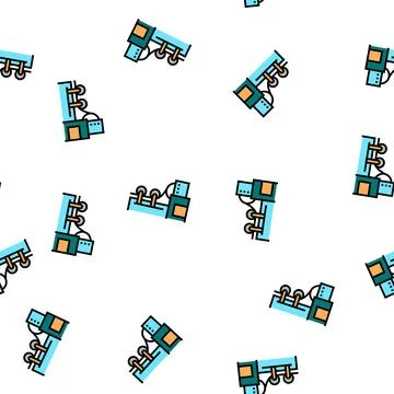 Paper rolling system vector seamless pattern 스톡 일러스트
