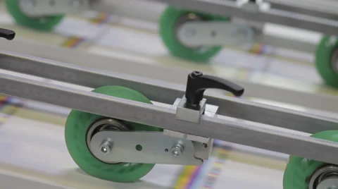 Paper rolling thru a machine - Close Up 3 스톡 동영상 40011052