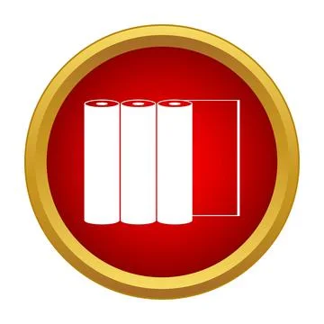 Paper rolls icon representing print and industrial media Stock-Illustration
