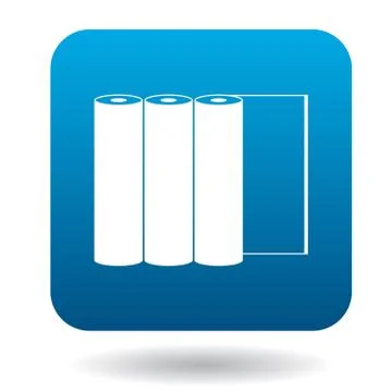Paper rolls icon in simple style Stockillustratie