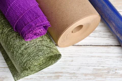 Paper rolls for needlework Stock Photos
