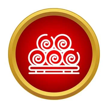 Paper rolls vector icon representing industry production Stock Illustration
