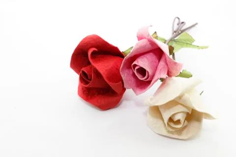 Paper rose Stockfoto's