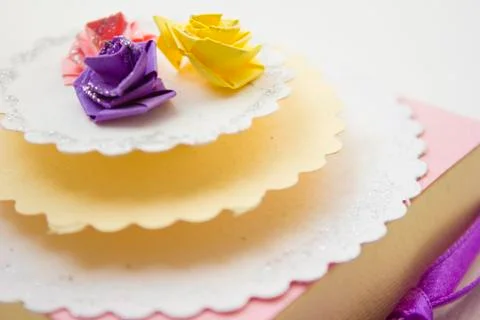 Paper roses Stock Photos