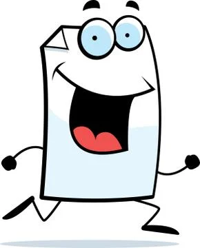 Paper Running Stock Illustration