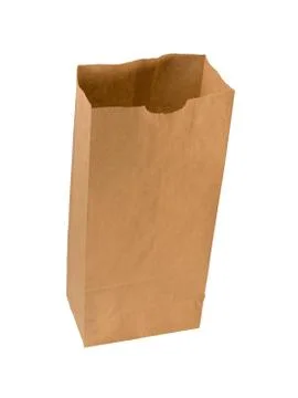 Paper sack isolated Foto stock