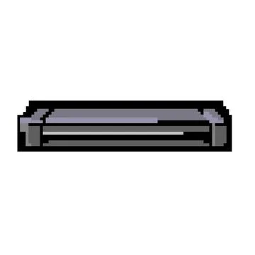 Paper scanner document game pixel art vector illustration イラスト素材