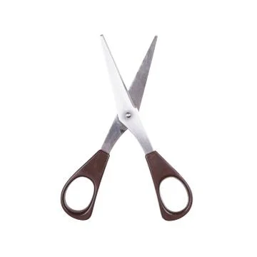 Paper scissors isolated on white Stock Photos