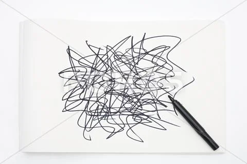 Paper with scribble on it Stock Photos