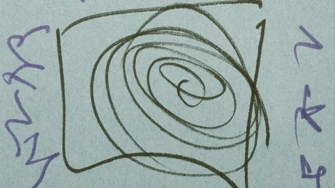 Paper scribble sequence Stock Footage 73098735