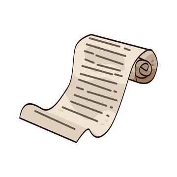Paper script illustration Stock Illustration