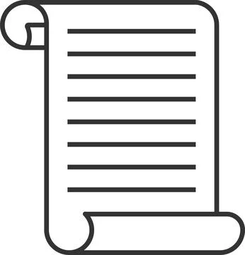 Paper scroll icon. Stock Illustration