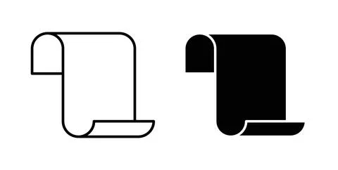 Paper Scroll icon Illustration designs pack for Web 스톡 일러스트
