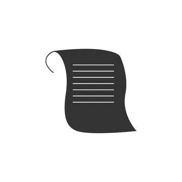 Paper scroll icon isolated. Canvas scroll sign. Flat design. Vector Illustration Stock Illustration