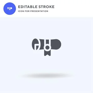 Paper Scroll icon vector, filled flat sign, solid pictogram isolated on white Stock Illustration