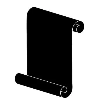 Paper scroll silhouette vector symbol icon design. Beautiful illustration iso Stock Illustration