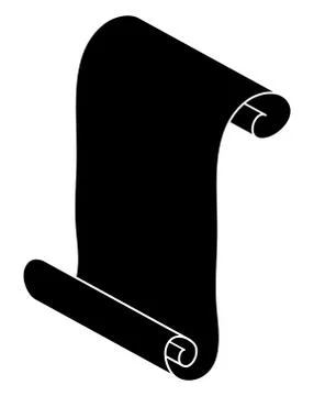 Paper scroll silhouette vector symbol icon design. Beautiful illustration iso Illustrazione stock