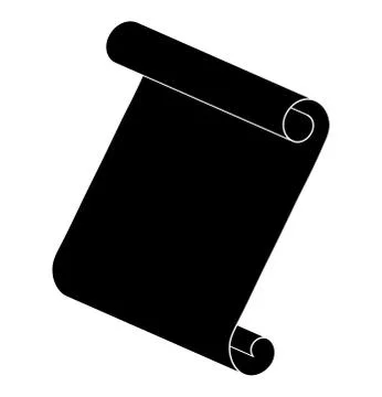 Paper scroll silhouette vector symbol icon design. Beautiful illustration iso Stock Illustration