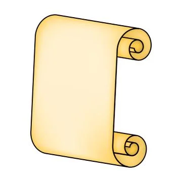 Paper scroll silhouette vector symbol icon design. Stock Illustration