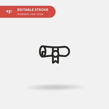 Paper Scroll Simple vector icon. Illustration symbol design template for web  Illustrazione stock