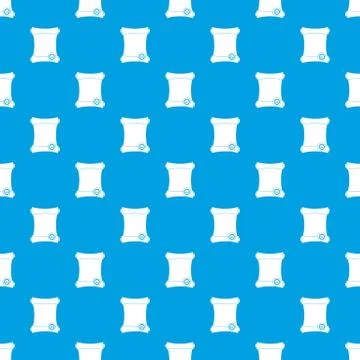 Paper scroll with wax seal pattern seamless blue Stock Illustration