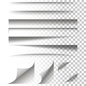 Paper shadow effect on a isolated background - vector illustration Stock Illustration