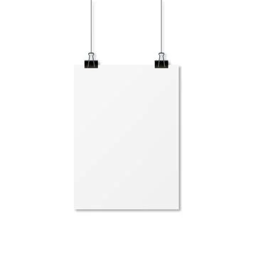 Paper with shadow. Empty paper mockup. Mockup style in vector Stock Illustration